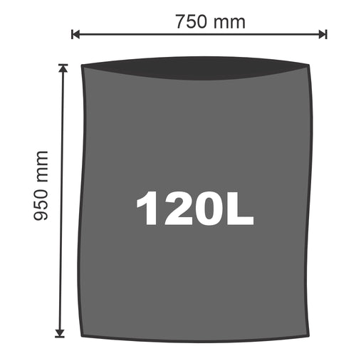 Black Refuse Bags 120L Heavy Duty 100pcs